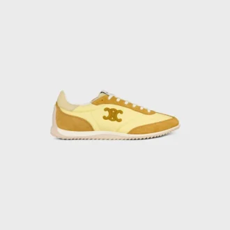Racer Sneaker aus Nylon, Kalbsveloursleder und Kalbsleder