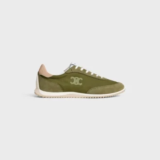 Racer Sneaker aus Nylon, Kalbsveloursleder und Kalbsleder Racer Sneaker aus Nylon, Kalbsveloursleder und Kalbsleder