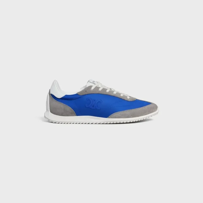 Racer Sneaker aus Nylon, Kalbsveloursleder und Kalbsleder Racer Sneaker aus Nylon, Kalbsveloursleder und Kalbsleder