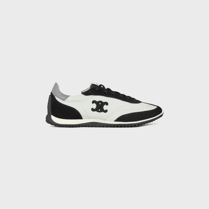 Racer Sneaker aus Nylon, Kalbsveloursleder und Kalbsleder Racer Sneaker aus Nylon, Kalbsveloursleder und Kalbsleder