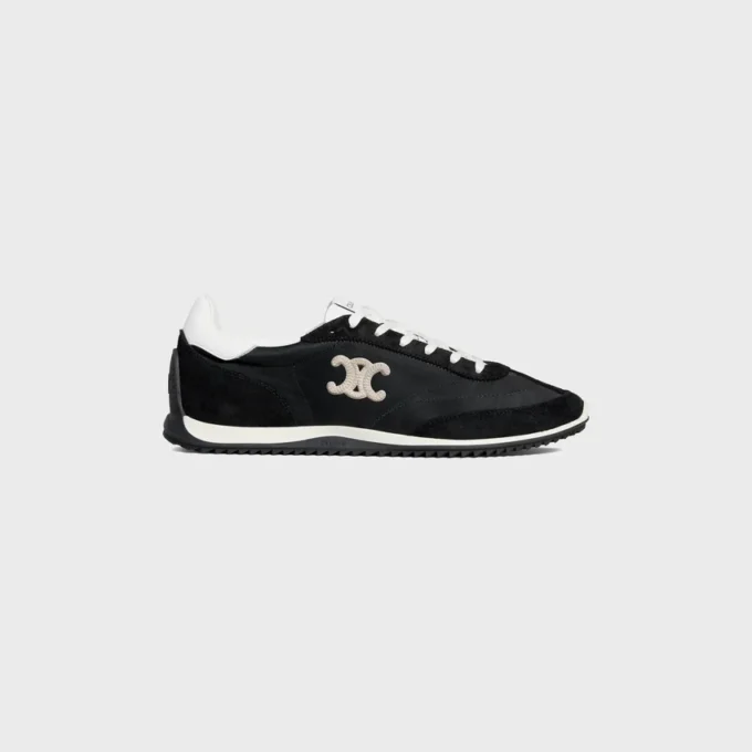Racer Sneaker aus Nylon, Kalbsveloursleder und Kalbsleder Racer Sneaker aus Nylon, Kalbsveloursleder und Kalbsleder