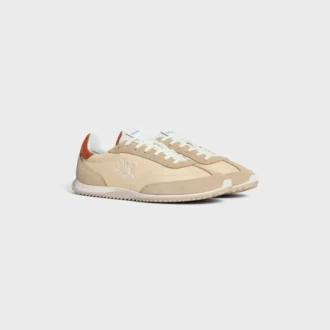 Racer Sneaker aus Nylon, Kalbsveloursleder und Kalbsleder
