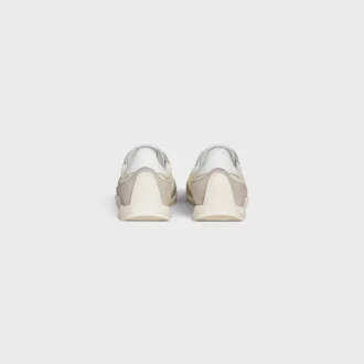 Racer Sneaker aus Nylon, Kalbsveloursleder und Kalbsleder