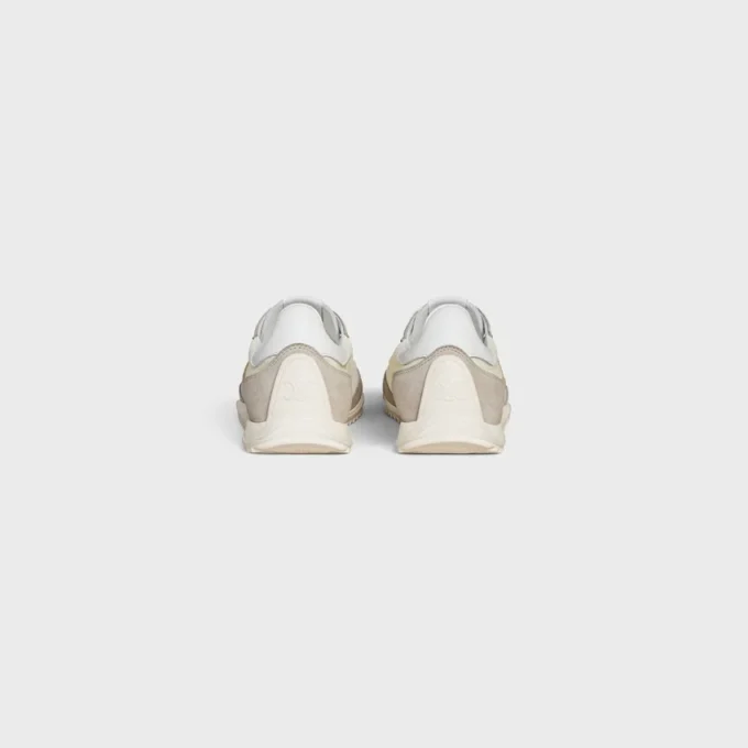Racer Sneaker aus Nylon, Kalbsveloursleder und Kalbsleder