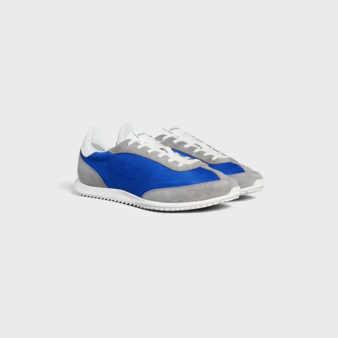 Racer Sneaker aus Nylon, Kalbsveloursleder und Kalbsleder Racer Sneaker aus Nylon, Kalbsveloursleder und Kalbsleder