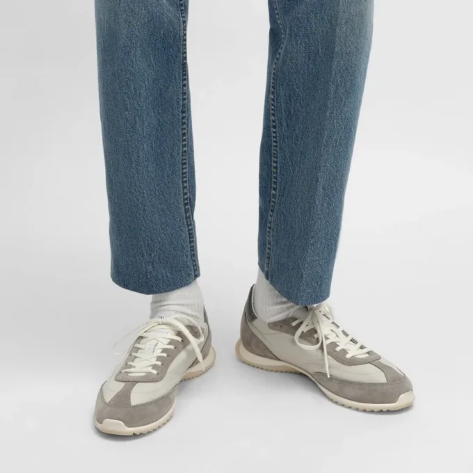 Racer Sneaker aus Nylon, Kalbsveloursleder und Kalbsleder Racer Sneaker aus Nylon, Kalbsveloursleder und Kalbsleder