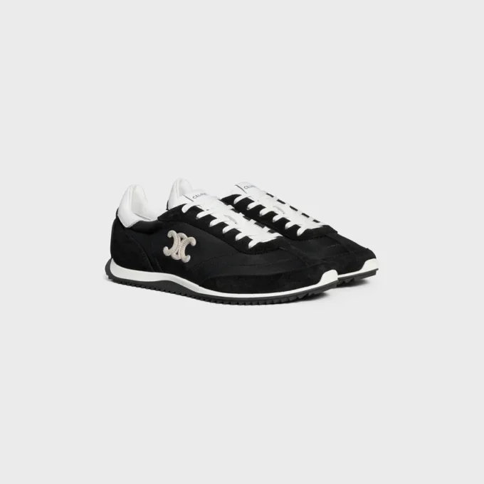 Racer Sneaker aus Nylon, Kalbsveloursleder und Kalbsleder Racer Sneaker aus Nylon, Kalbsveloursleder und Kalbsleder