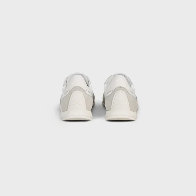 Racer Sneaker aus Nylon, Kalbsveloursleder und Kalbsleder