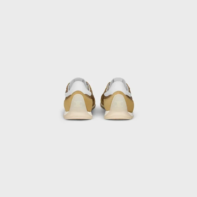 Racer Sneaker aus Nylon, Kalbsveloursleder und Kalbsleder