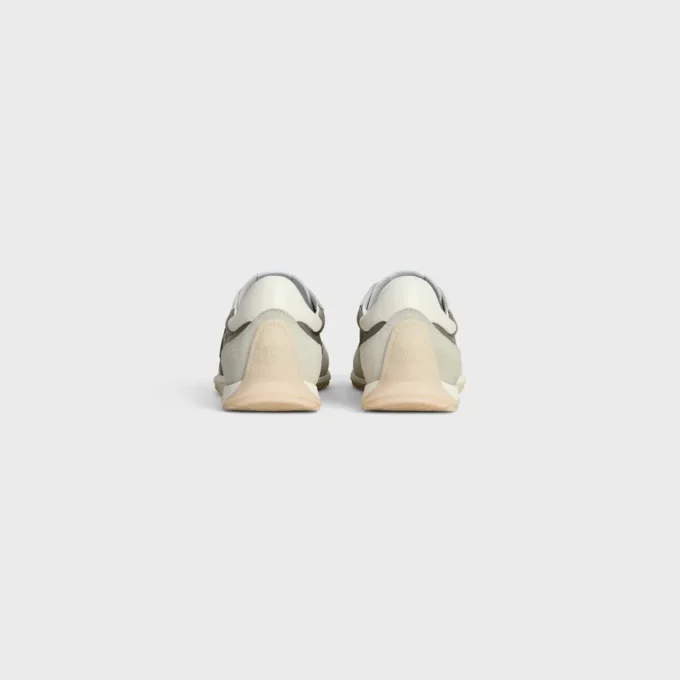 Racer Sneaker aus Nylon, Kalbsveloursleder und Kalbsleder