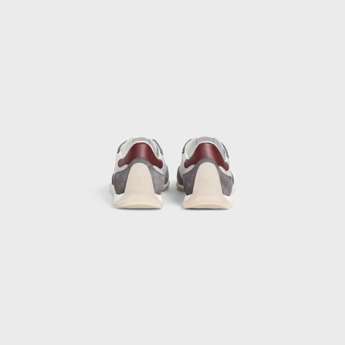 Racer Sneaker aus Nylon, Kalbsveloursleder und Kalbsleder