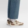 Racer Sneaker aus Nylon, Kalbsveloursleder und Kalbsleder