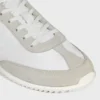Racer Sneaker aus Nylon, Kalbsveloursleder und Kalbsleder