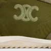 Racer Sneaker aus Nylon, Kalbsveloursleder und Kalbsleder