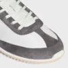 Racer Sneaker aus Nylon, Kalbsveloursleder und Kalbsleder