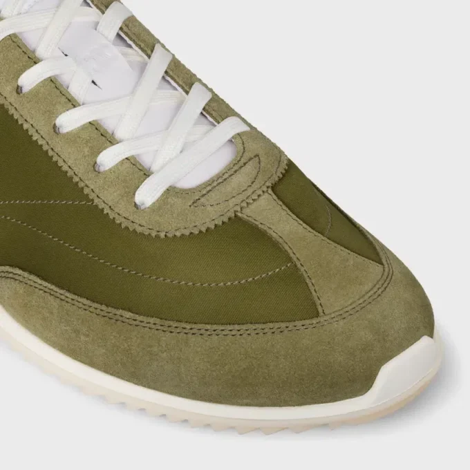 Racer Sneaker aus Nylon, Kalbsveloursleder und Kalbsleder Racer Sneaker aus Nylon, Kalbsveloursleder und Kalbsleder