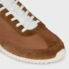 Racer Sneaker aus Nylon, Kalbsveloursleder und Kalbsleder