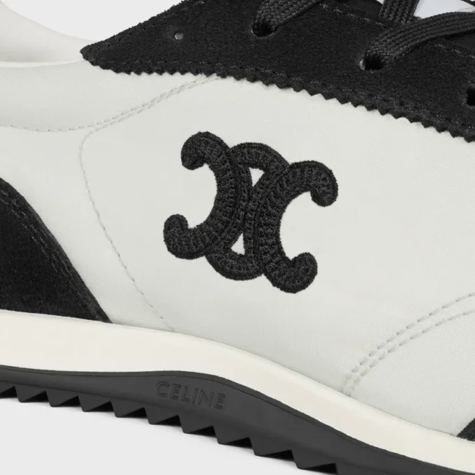 Racer Sneaker aus Nylon, Kalbsveloursleder und Kalbsleder Racer Sneaker aus Nylon, Kalbsveloursleder und Kalbsleder