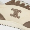 Racer Sneaker aus Nylon, Kalbsveloursleder und Kalbsleder