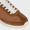 Racer Sneaker aus Nylon, Kalbsveloursleder und Kalbsleder