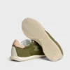 Racer Sneaker aus Nylon, Kalbsveloursleder und Kalbsleder