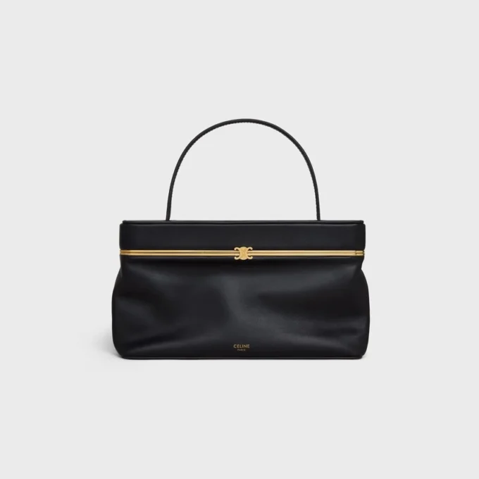 Rechteckige Tasche aus geschmeidigem Kalbsleder