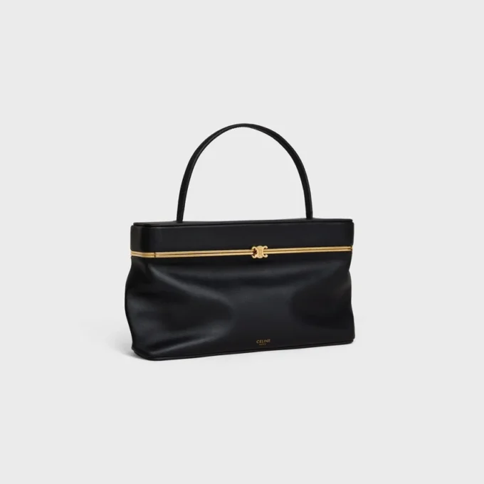 Rechteckige Tasche aus geschmeidigem Kalbsleder