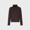 Rollkragenpullover aus Wolljersey