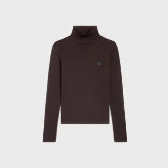 Rollkragenpullover aus Wolljersey