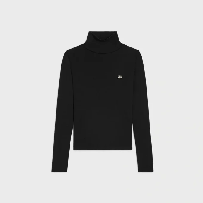Rollkragenpullover aus Wolljersey Rollkragenpullover aus Wolljersey