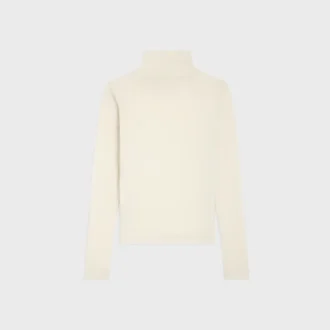 Rollkragenpullover aus Wolljersey