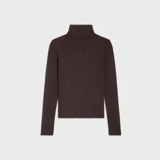 Rollkragenpullover aus Wolljersey