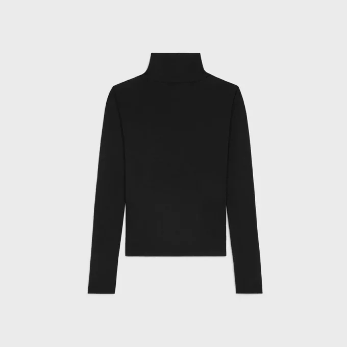 Rollkragenpullover aus Wolljersey Rollkragenpullover aus Wolljersey