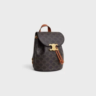 Rucksack CELINE Bonnie aus Triomphe Canvas und Kalbsleder
