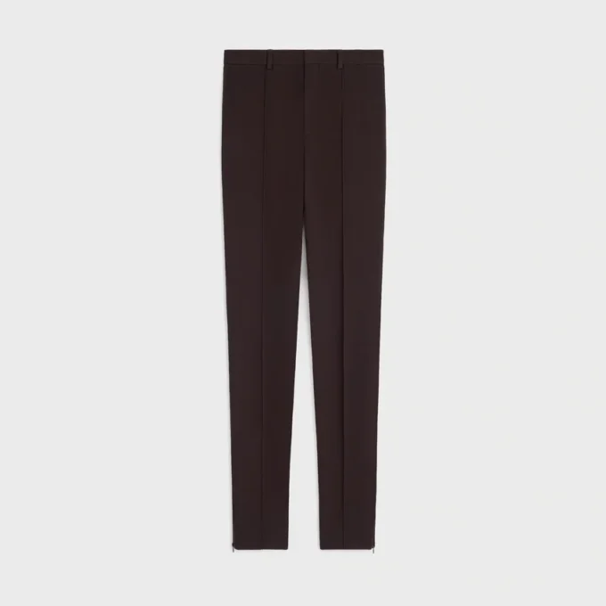 Schmale Hose aus Stretch-Wollgabardine