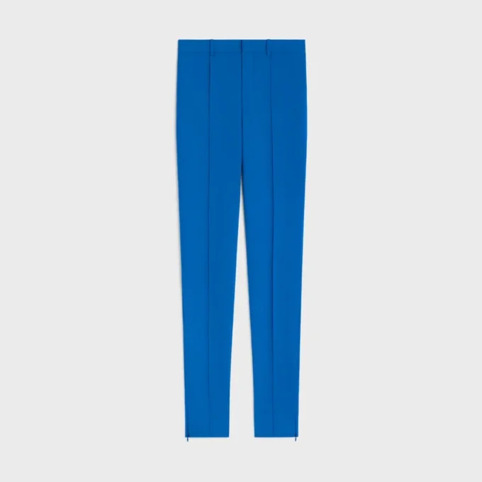 Schmale Hose aus Stretch-Wollgabardine