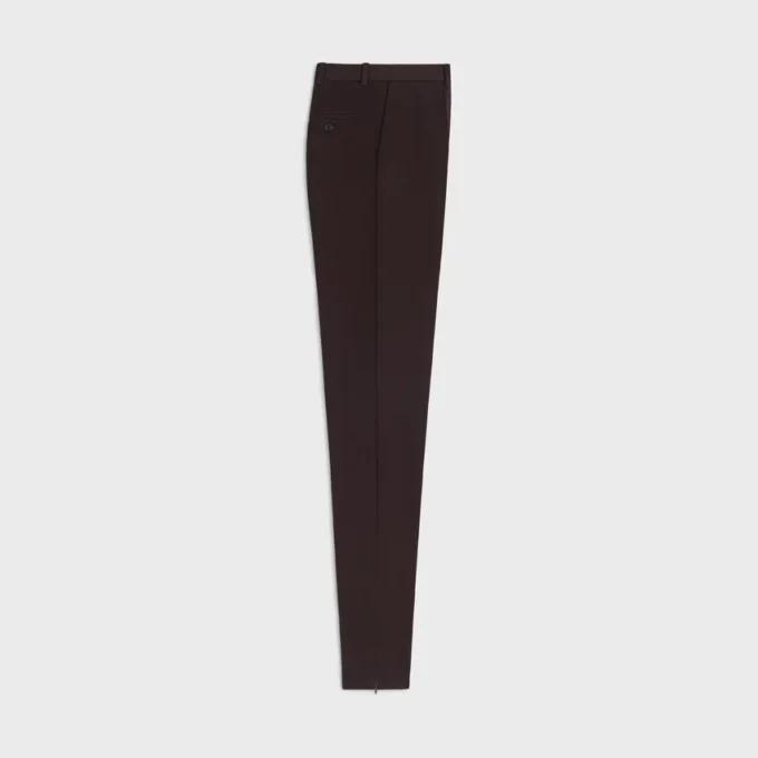 Schmale Hose aus Stretch-Wollgabardine