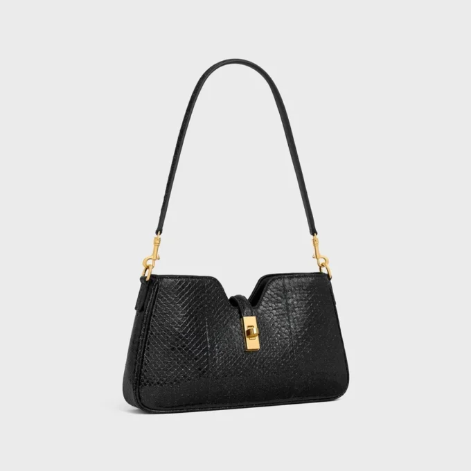 Schultertasche Camille 16 Soft aus Python-Glitter Schultertasche Camille 16 Soft aus Python-Glitter