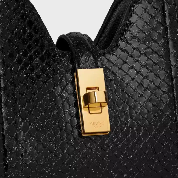 Schultertasche Camille 16 Soft aus Python-Glitter Schultertasche Camille 16 Soft aus Python-Glitter