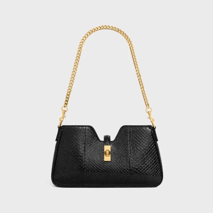 Schultertasche Camille 16 Soft aus Python-Glitter Schultertasche Camille 16 Soft aus Python-Glitter