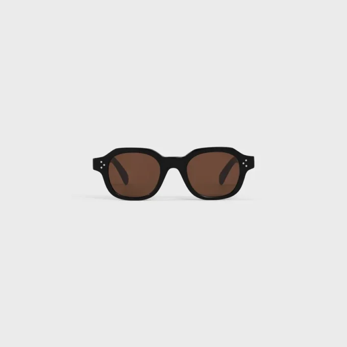 Schwarzer Rahmen 60 Sonnenbrille aus Acetat Schwarzer Rahmen 60 Sonnenbrille aus Acetat
