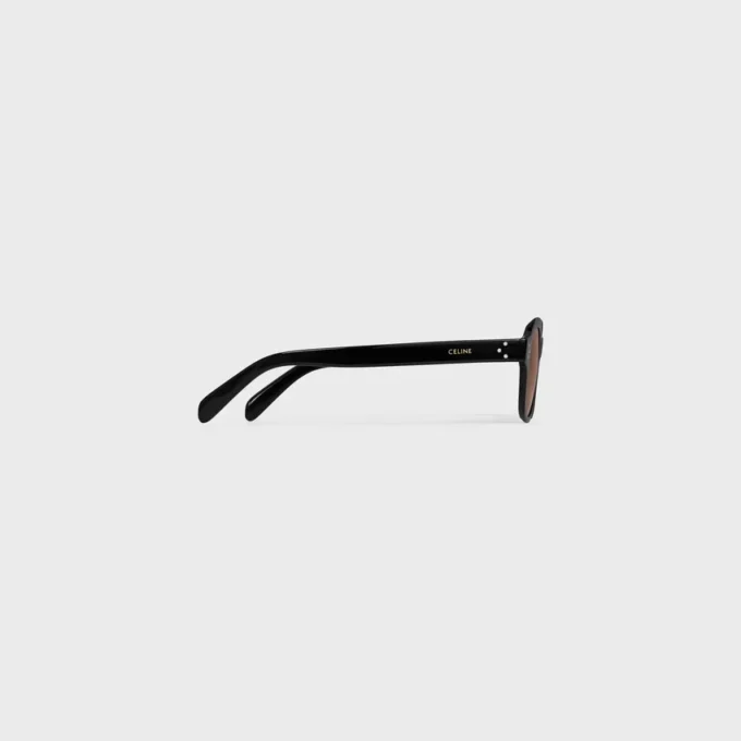 Schwarzer Rahmen 60 Sonnenbrille aus Acetat Schwarzer Rahmen 60 Sonnenbrille aus Acetat