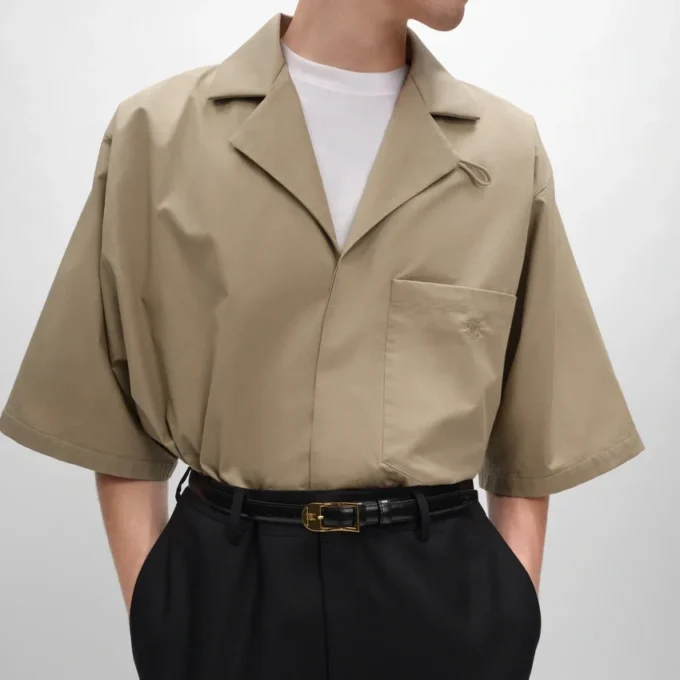 Scout-Hemd aus leichtem Baumwollgabardine