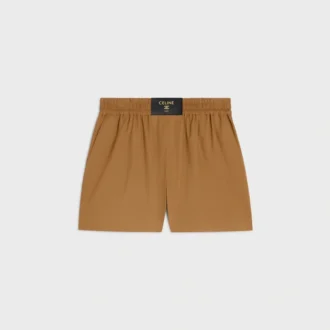 Shorts aus Baumwoll- und Leinenstoff