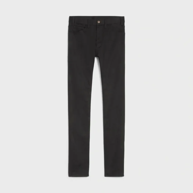 Skinny-Jeans aus Vintage-Denim in reinem Schwarz