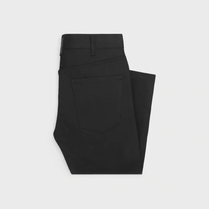 Skinny-Jeans aus Vintage-Denim in reinem Schwarz