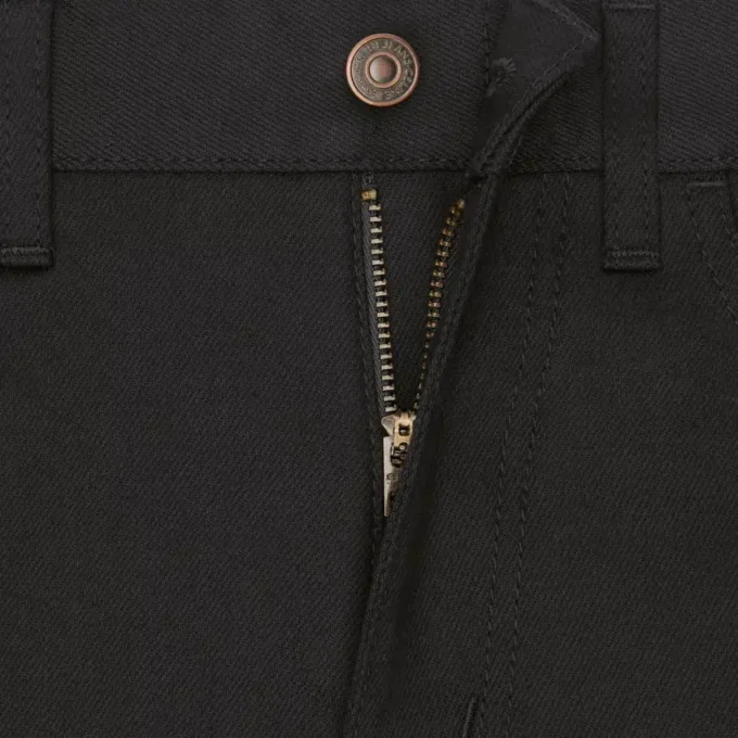 Skinny-Jeans aus Vintage-Denim in reinem Schwarz