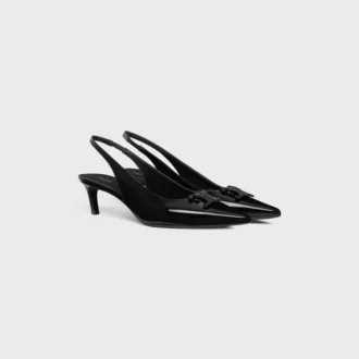 Slingback Alma aus lackiertem Kalbsleder