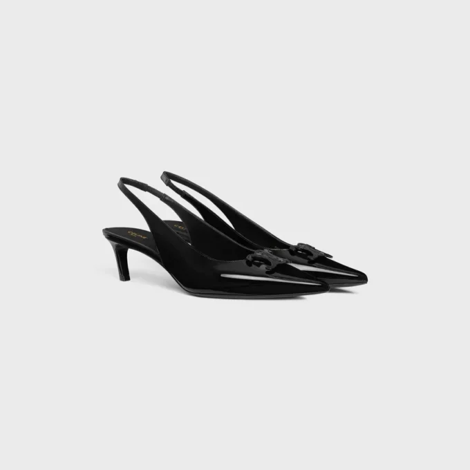 Slingback Alma aus lackiertem Kalbsleder Slingback Alma aus lackiertem Kalbsleder