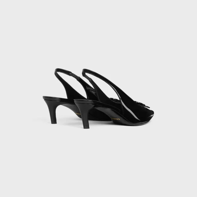Slingback Alma aus lackiertem Kalbsleder Slingback Alma aus lackiertem Kalbsleder